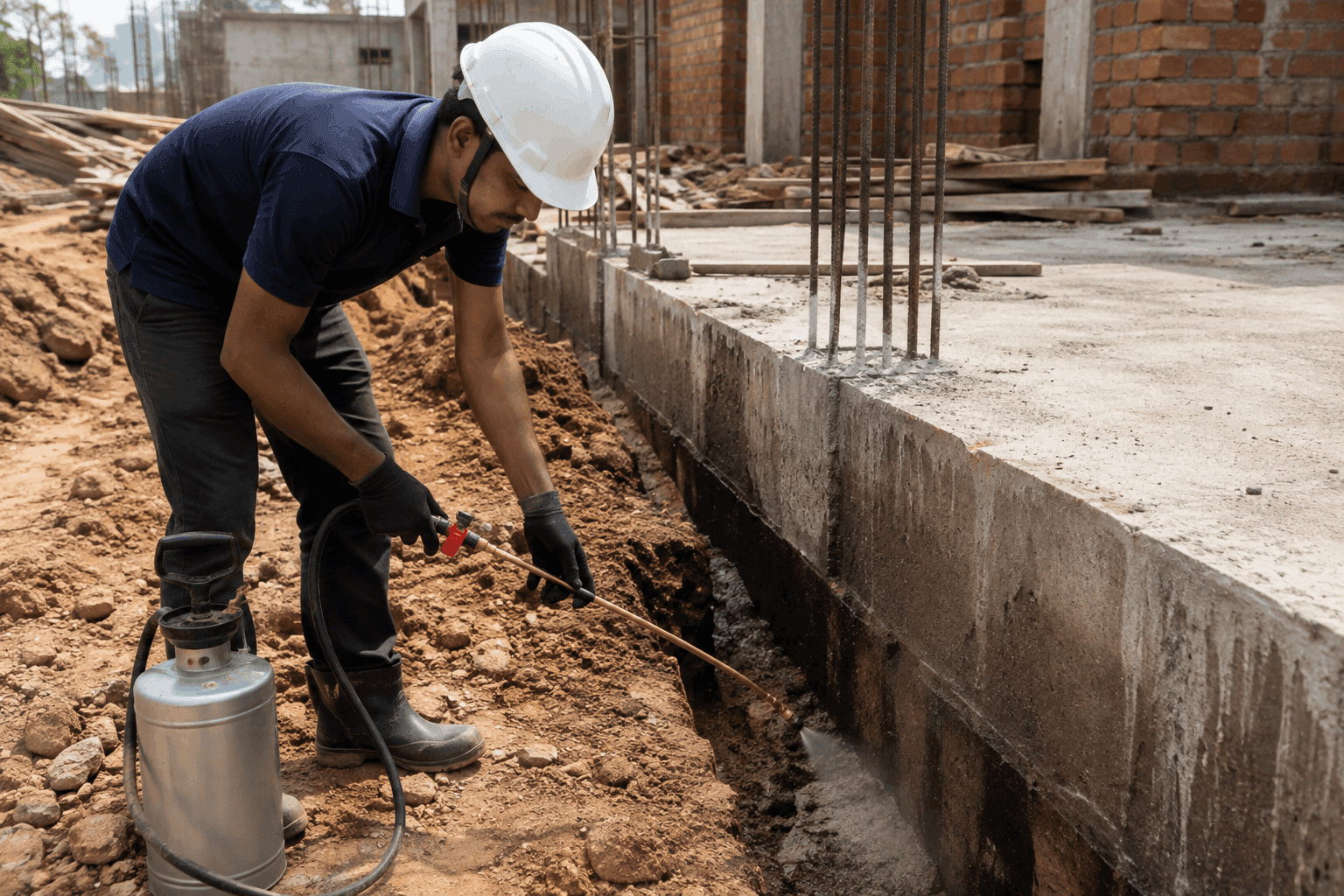 Pre-construction anti-termite soil treatment by SSD Pest Control