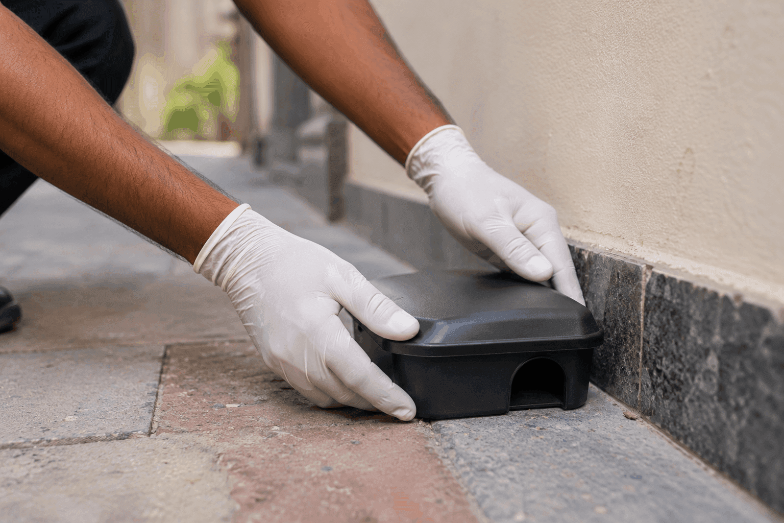 Rodent bait station installation by SSD Pest Control